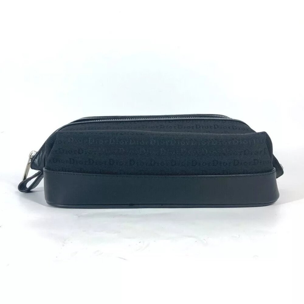 Dior logo Cluch Bag bag Pouch Canvas/Leather Black - Picture 4 of 11